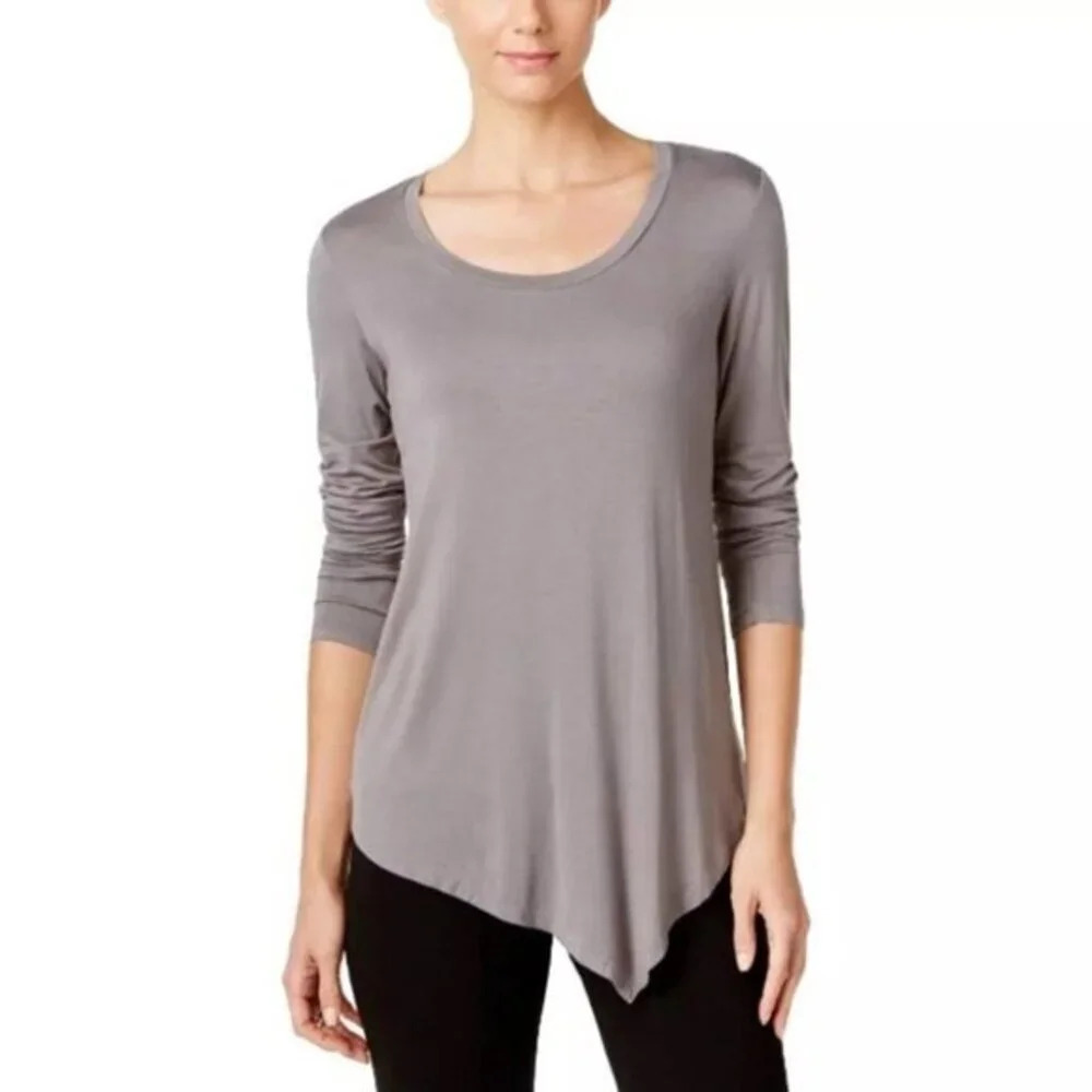 Lace back asymmetrical top